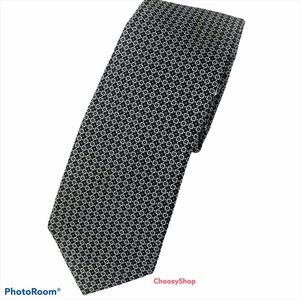 NWT Tie Ted Baker Skinny Gray Tiny Squares Cotton